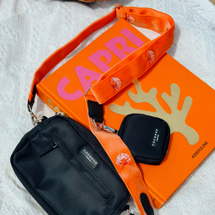 Luxe Velvet Bag Strap - Coral Core