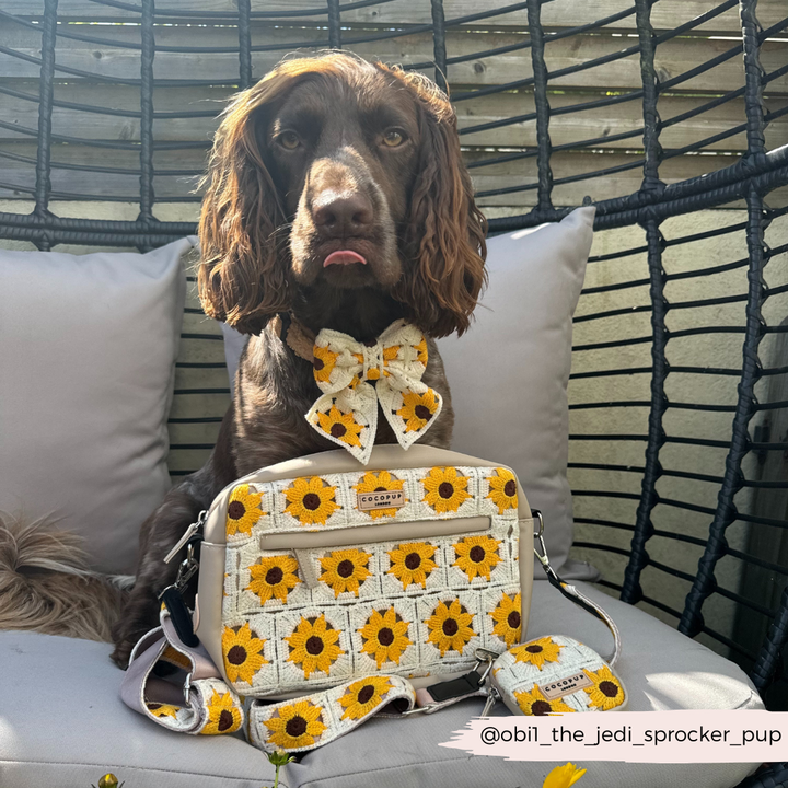 Large Dog Walking Bag - Sunflower Patch