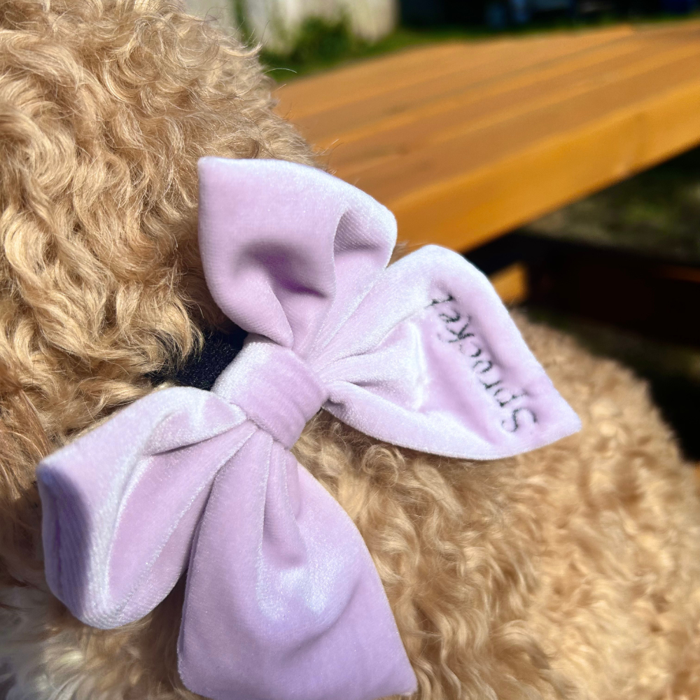 PERSONALISED Velvet Sailor Bow Tie - Lilac