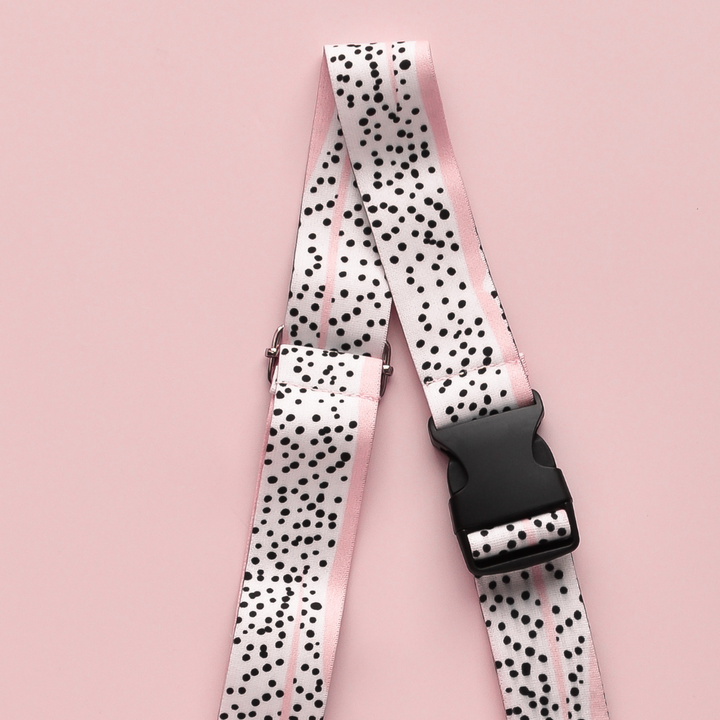 Bum Bag Strap - Pink Dalmatian