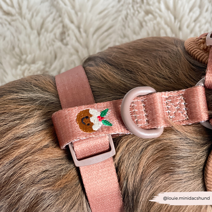 Festive Pudding Pup Adjustable Neck HARNESS