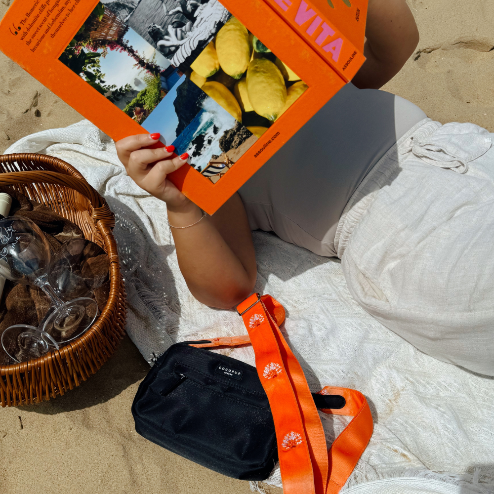 Luxe Velvet Bag Strap - Coral Core