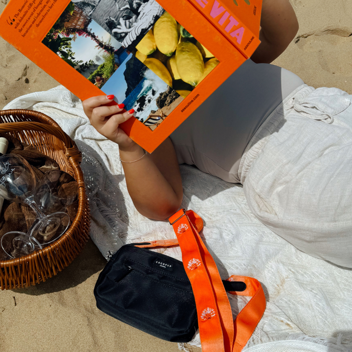 Luxe Velvet Bag Strap - Coral Core