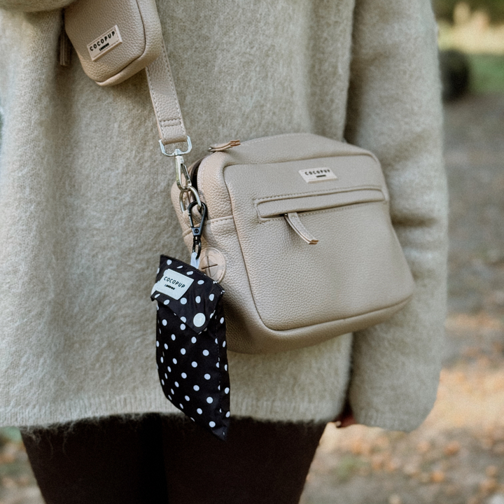 Dog Raincoat - Black Polka Dot