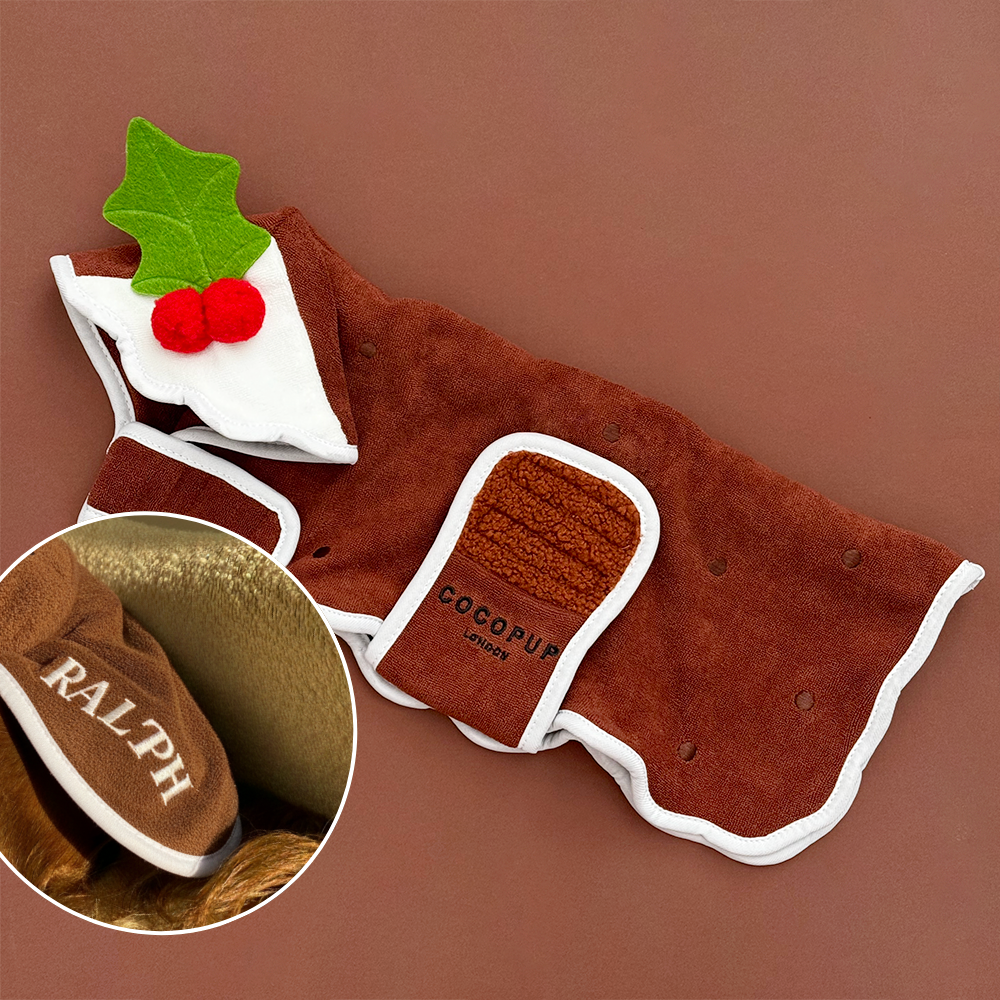 PERSONALISED Christmas Pudding Drying Robe