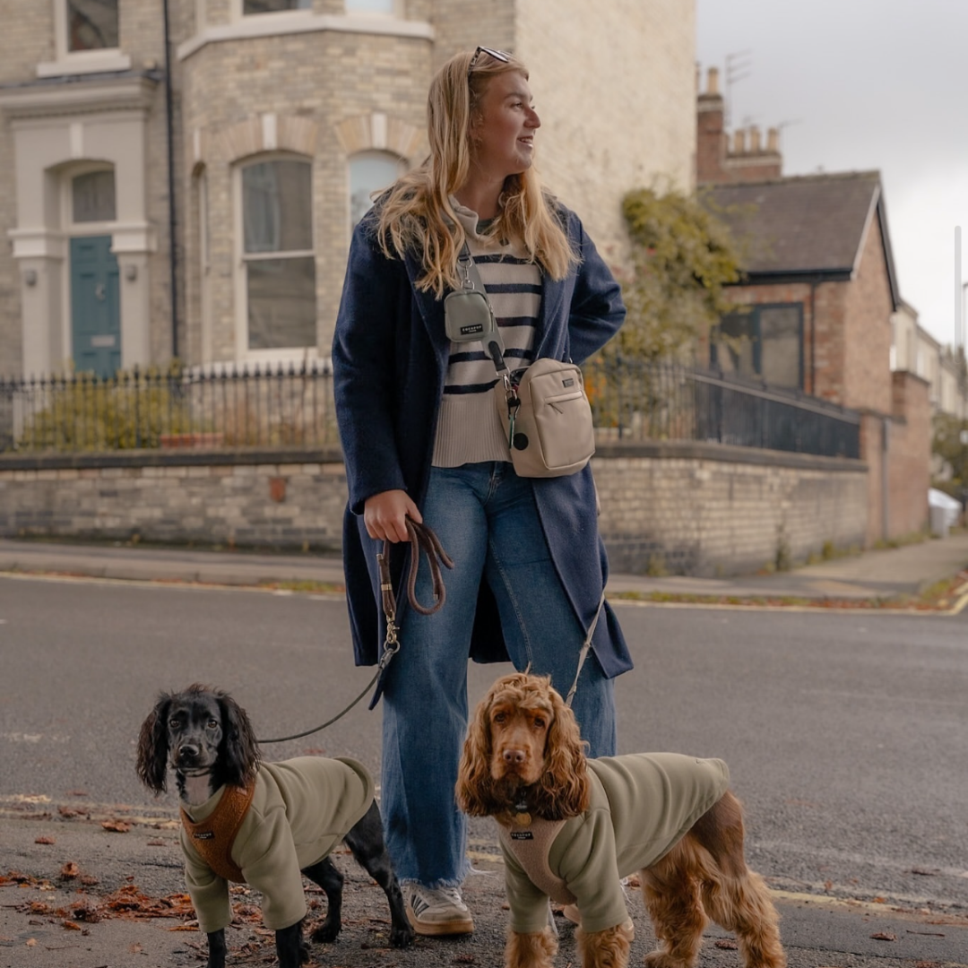 Large Dog Walking Bag - Caramel Latte