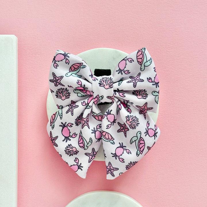 Pawcific Pink Reef Sailor Bow Tie
