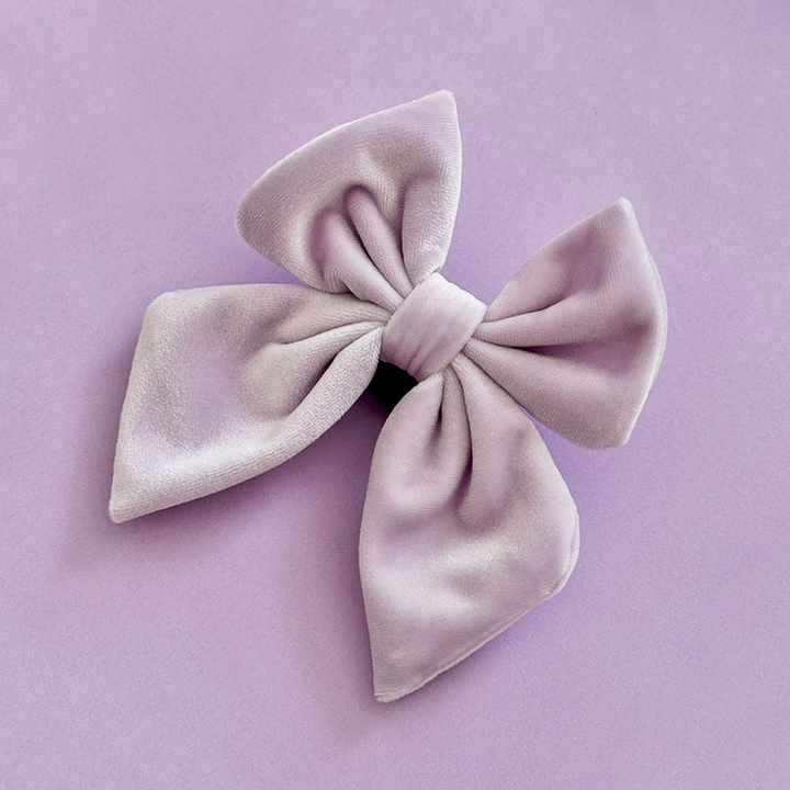 PERSONALISED Velvet Sailor Bow Tie - Lilac