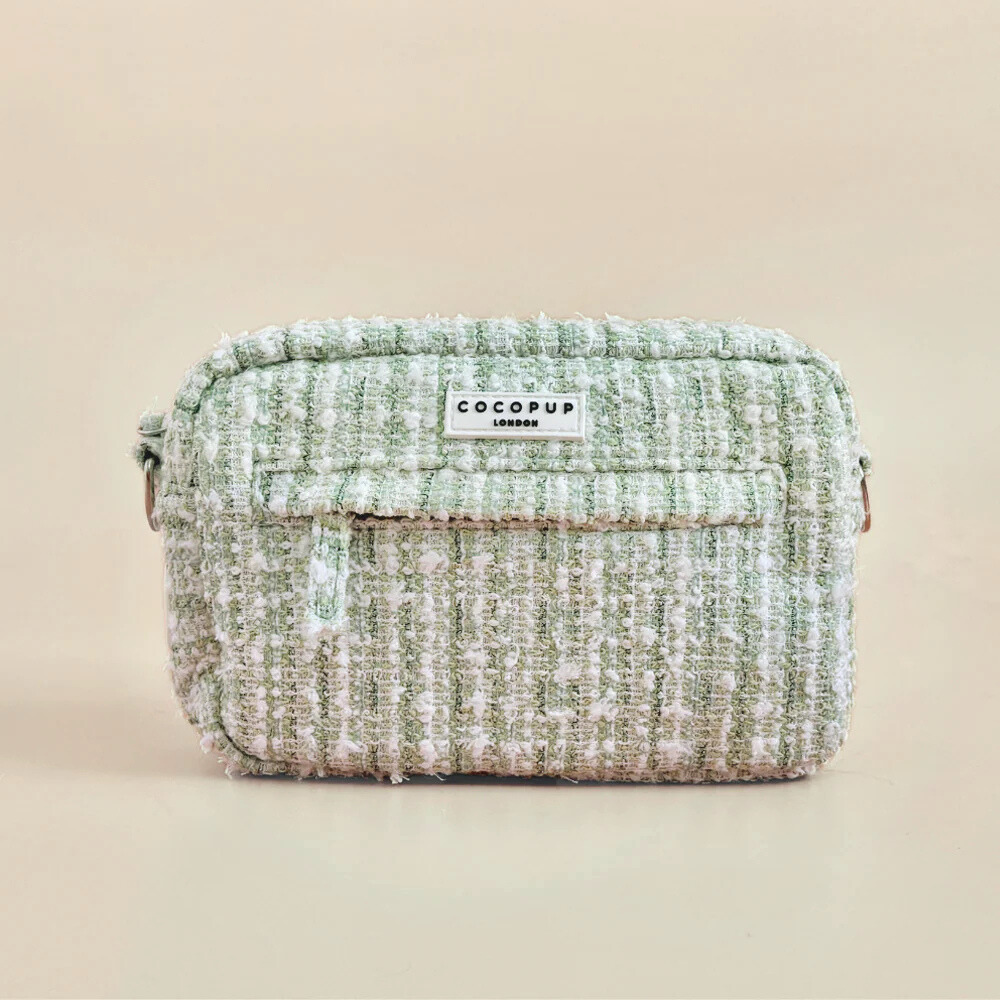 Matcha Textured Tweed Dog Walking Bag Bundle - Matcha Textured Tweed