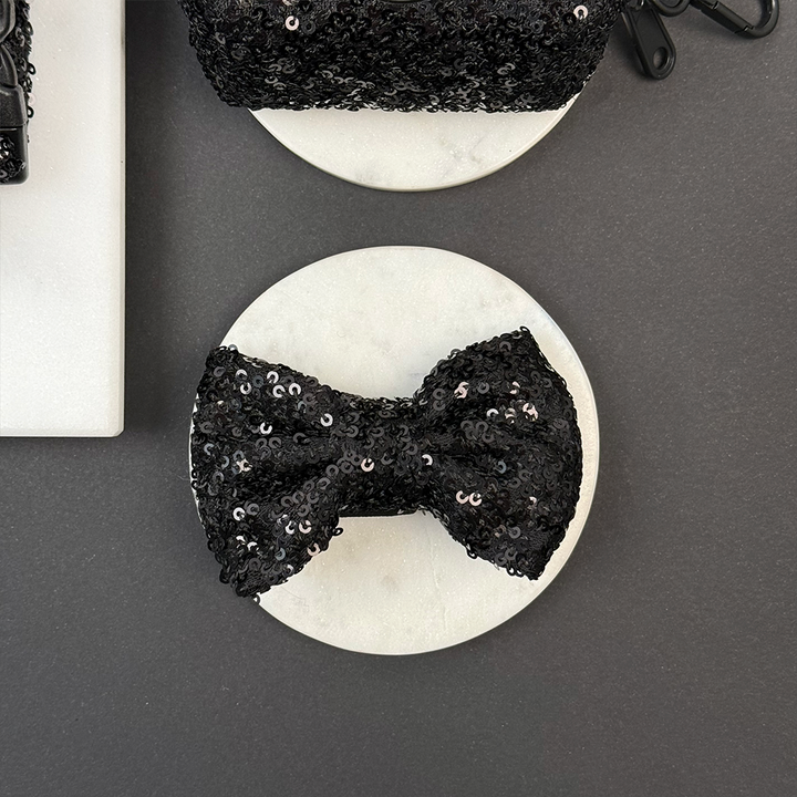 Limited Edition Sparkle Season Black Bow Tie