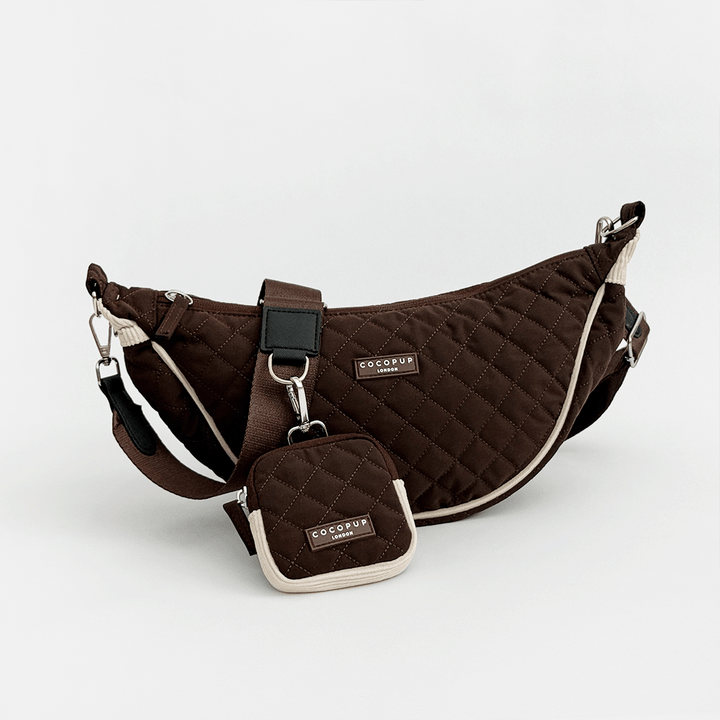 Crossbody Crescent Dog Walking Bag Bundle - Burford Quilted