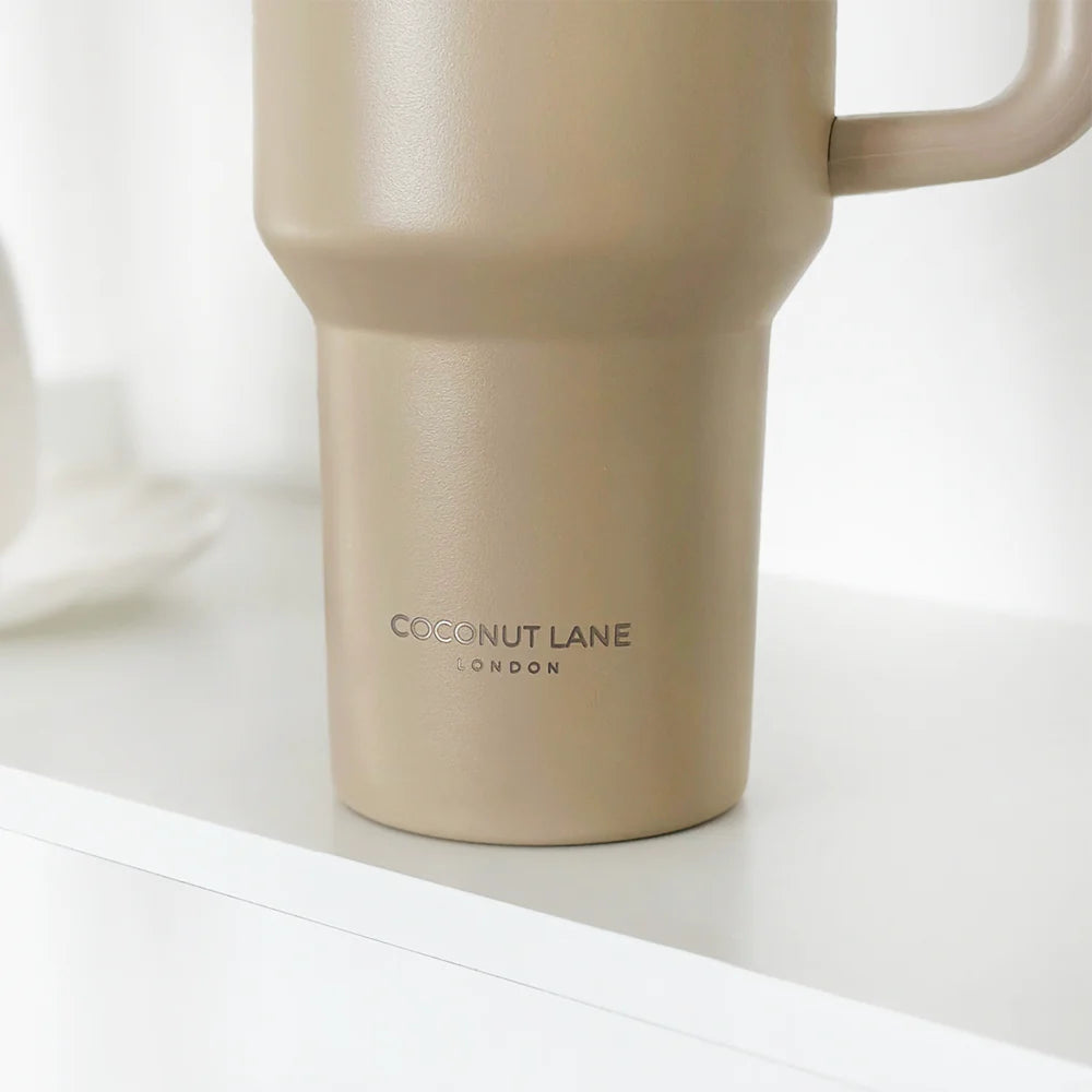 Caramel Latte Stainless Steel Tumbler - By Coconut Lane