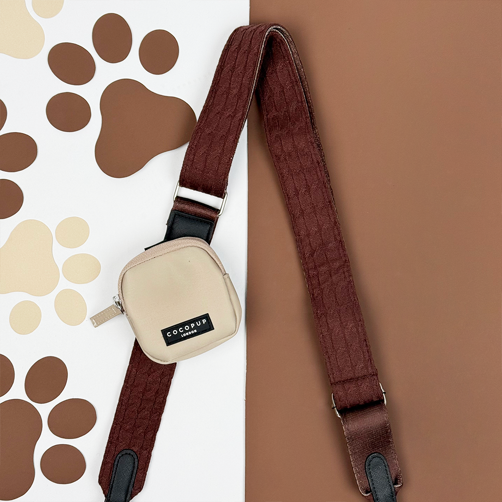 Dog Walking Caramel Latte Bag Bundle - Hot Coco Cable Knit