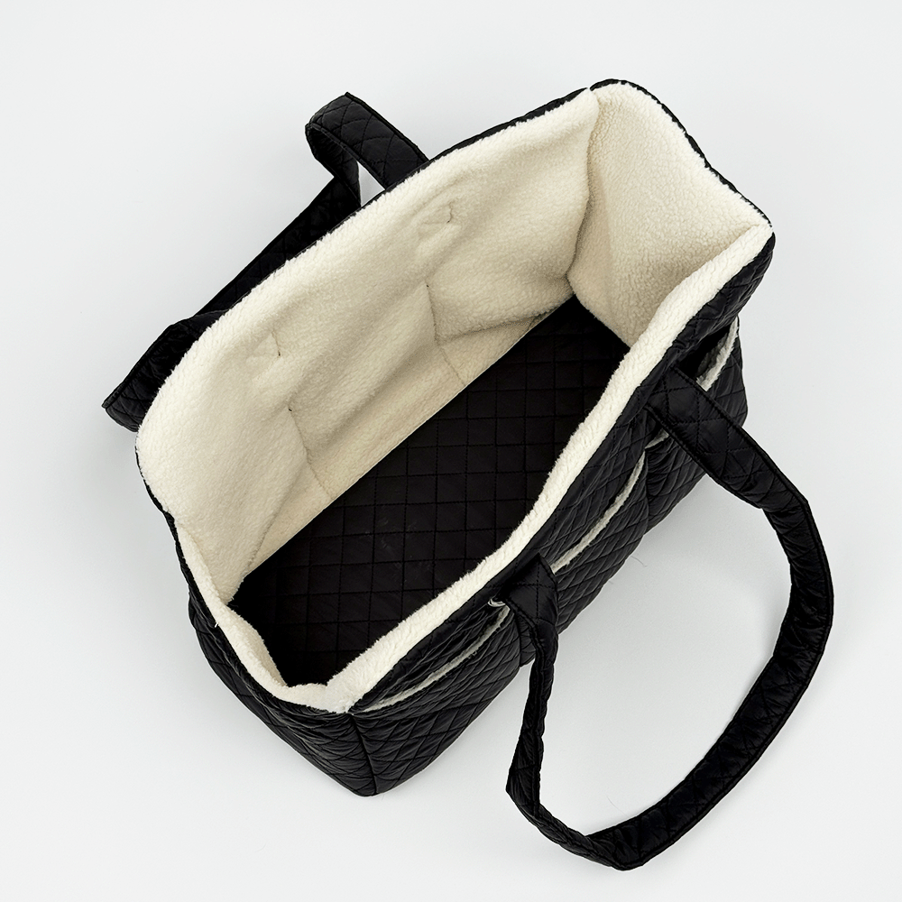Dog Carrier - Quilted Black
