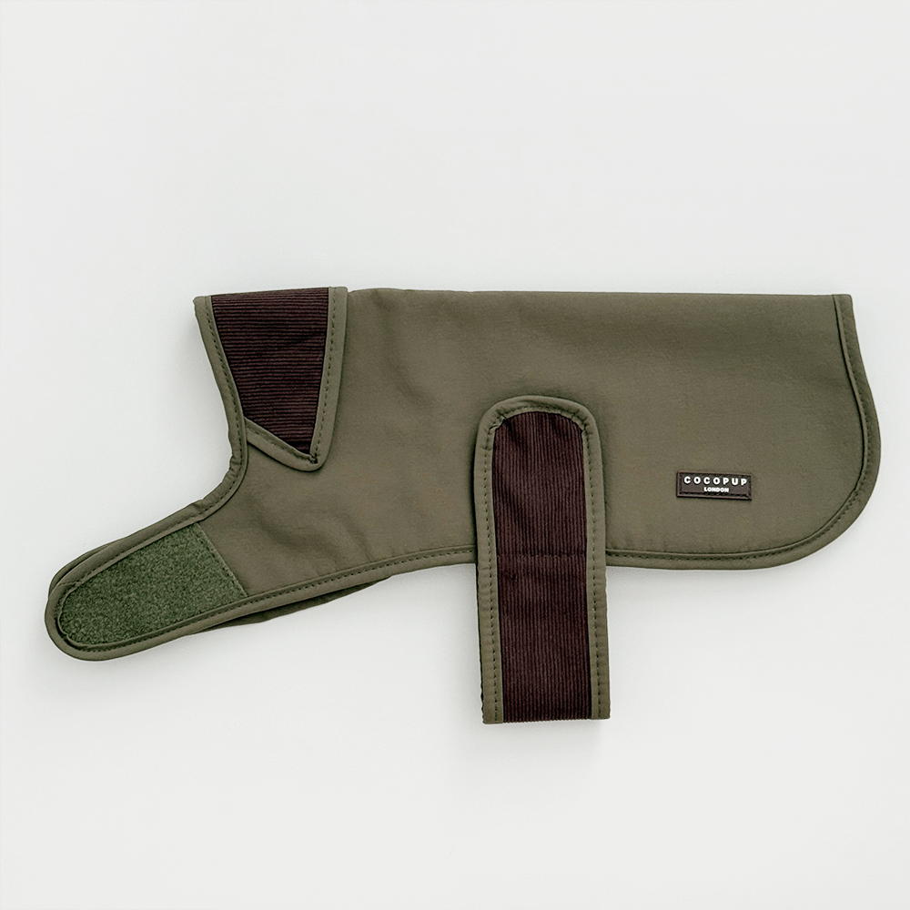 Farmhouse Quilted Dog Coat - Moss Green