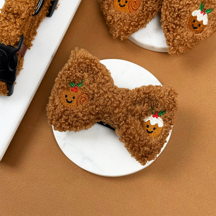 Festive Pudding Pup Bow Tie