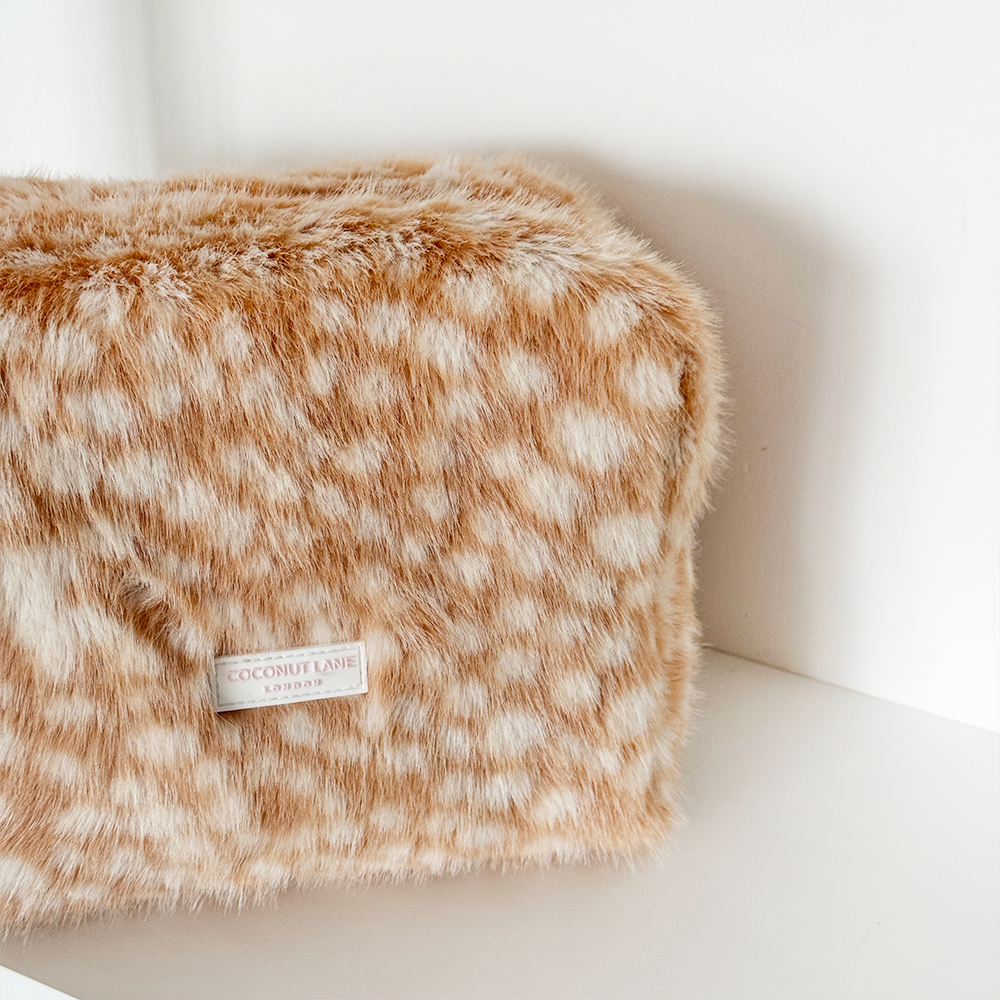 Fluffy Fawn Makeup Bag - By Coconut Lane