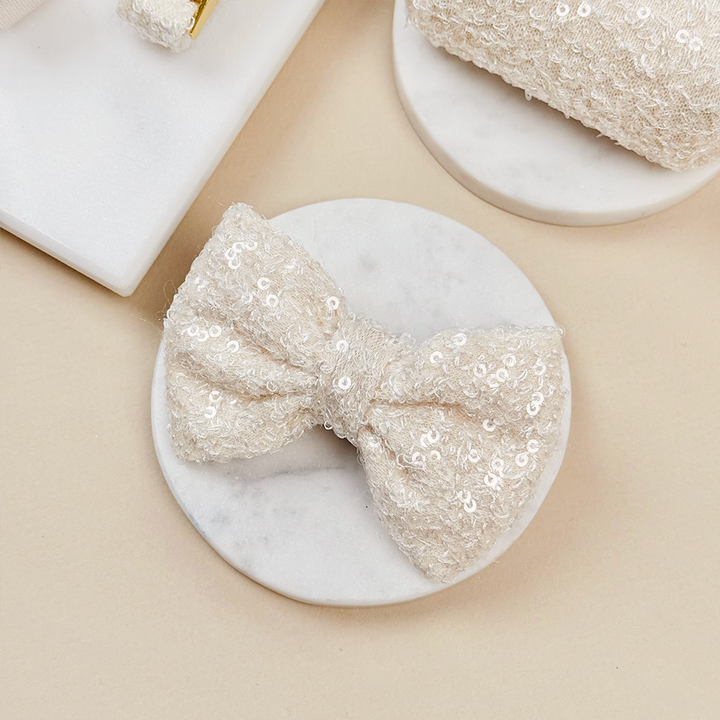 Sparkle Season Gold Bow Tie