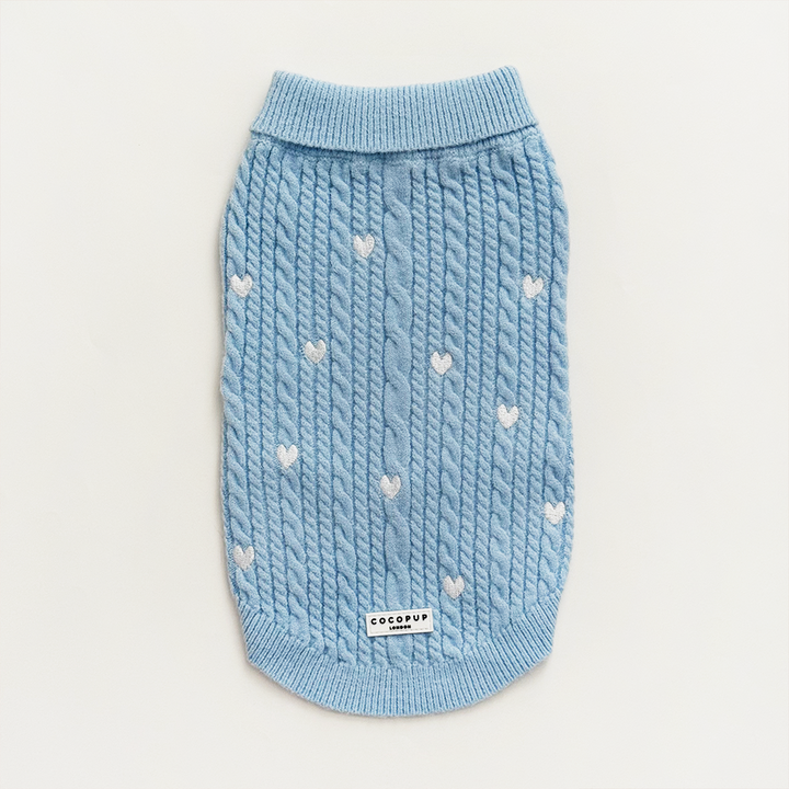 Jumper - Cable Knit Blue Heartstrings