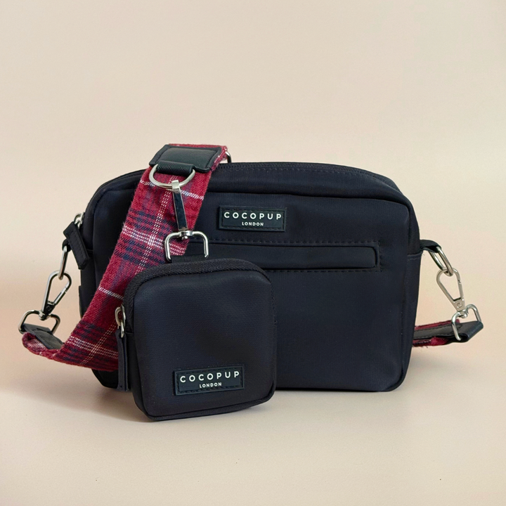 Dog Walking Black Bag Bundle - Mulberry Plaid