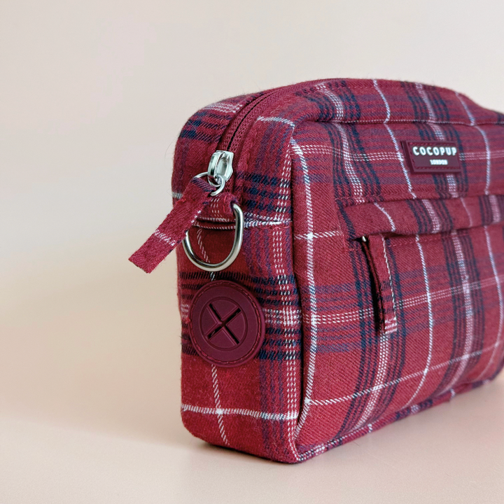 Mulberry Plaid Dog Walking Bag Bundle - Mulberry Plaid