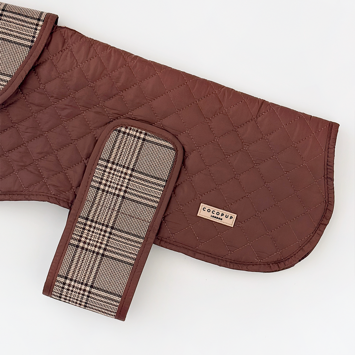 LUXE Quilted Dog Coat - Pup Plaid