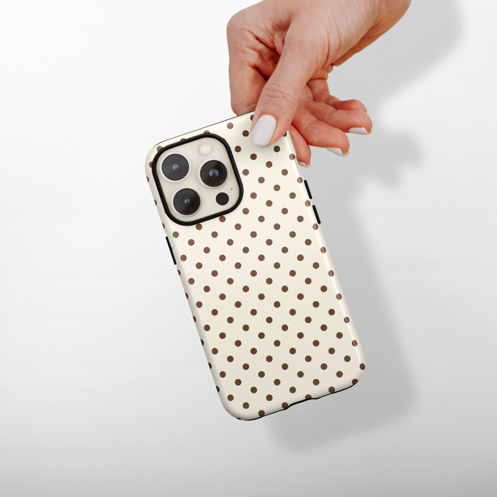 Tough Phone Case - Tiramisu Polka Dot