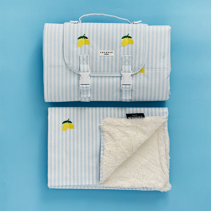 Travel Mat & Blanket Set - Living La Vida Lemon