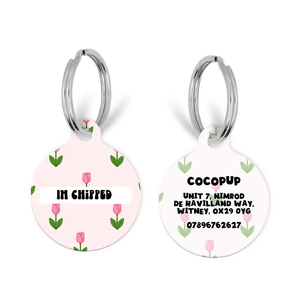 Personalised Text ID Tag - Tulip Tails