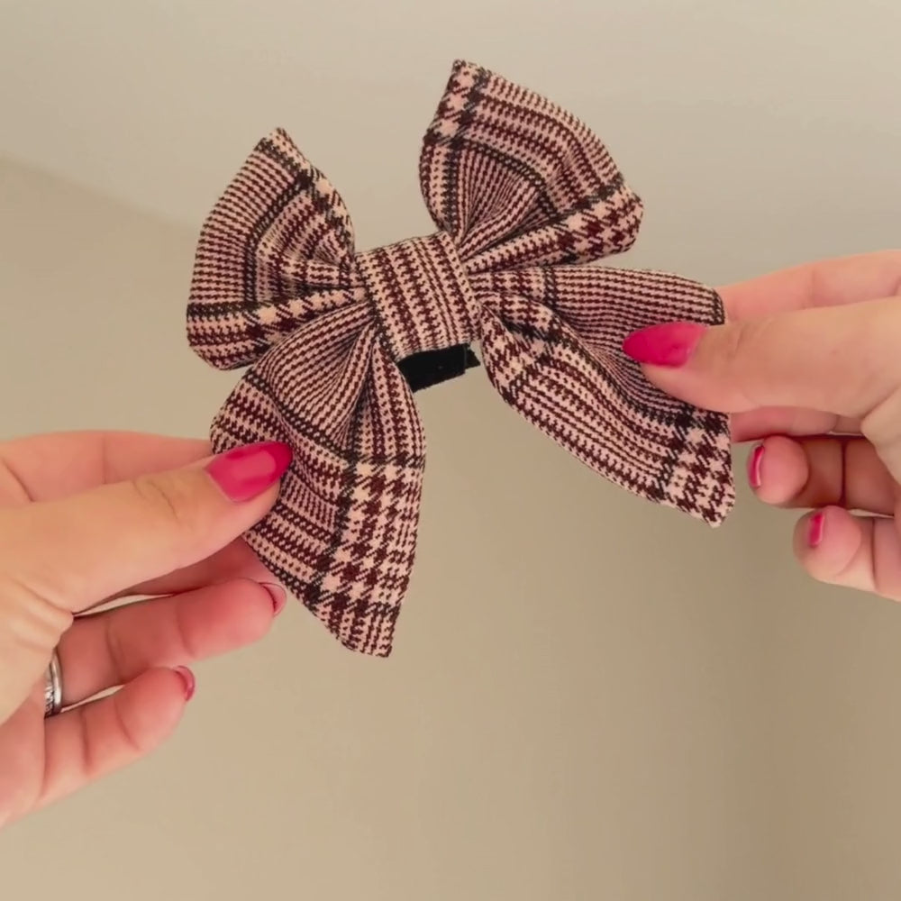 Pup Plaid Sailor Bow Tie